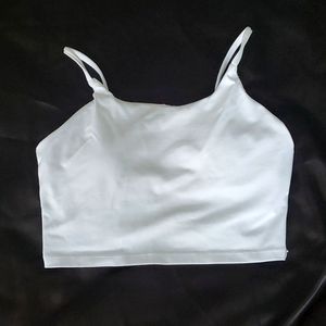White Tank Top with Shelf Bra
